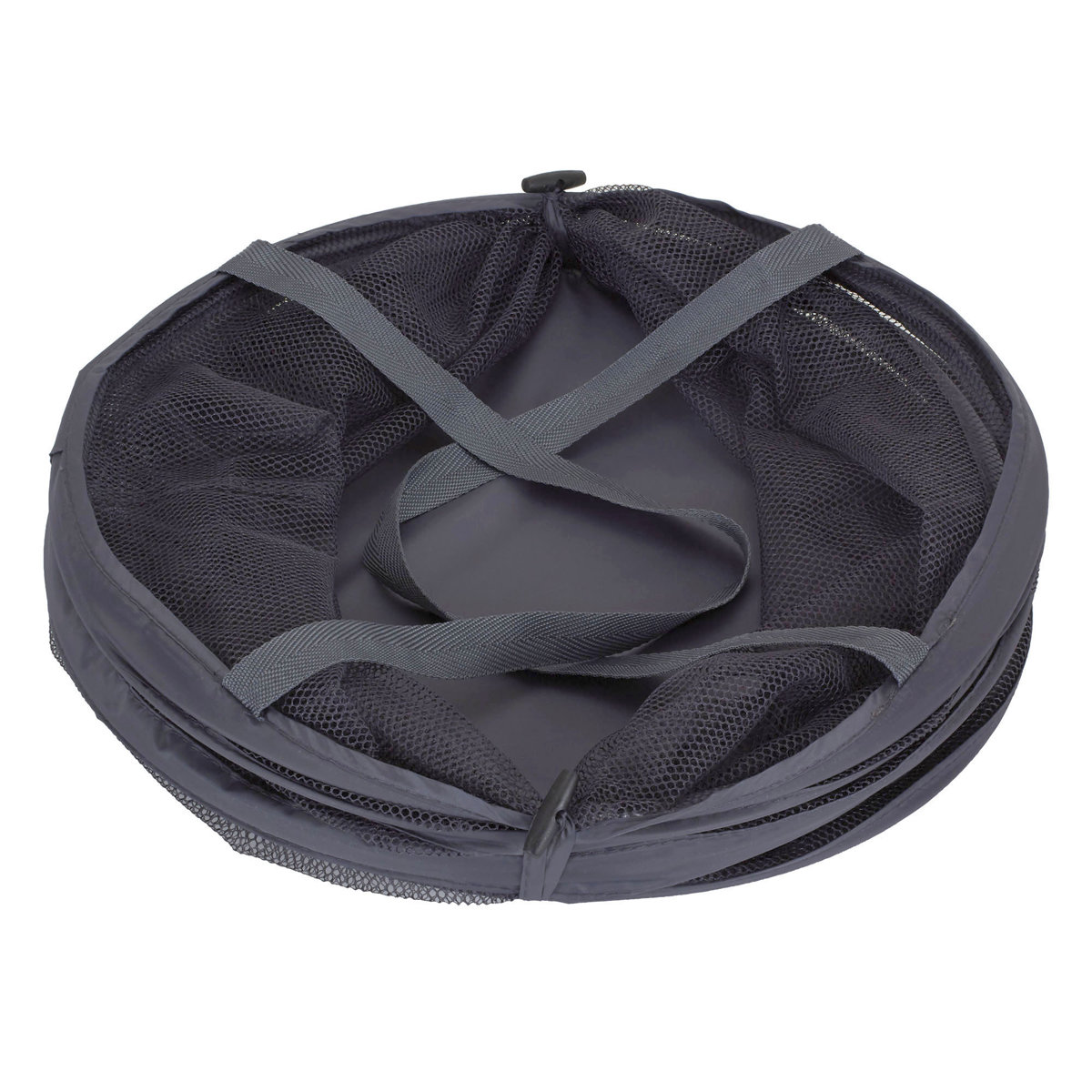 Pop-Up Mesh Laundry Hamper, Springform Steel Frame, Mesh Lining for Air Circulation, Large Capacity, Easy Set-Up, Compact Storage, Charcoal